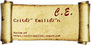 Czitó Emilián névjegykártya